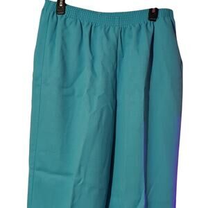 NWT Alfred Dunner Turquoise Pants Side Pockets 16WP 0186